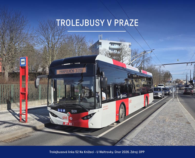 Trolejbusová linka 52 U Waltrovky - Na Knížecí