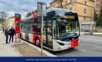 Trolejbusová linka 52 U Waltrovky - Na Knížecí