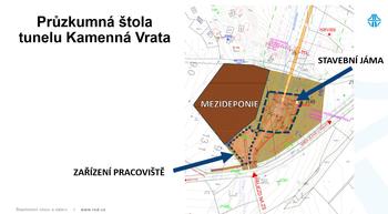 průzkumné štoly tunelů středočeské D3
